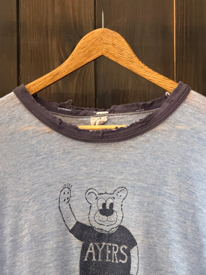1970/80s Light Distressed Novelty ringer T-shirt