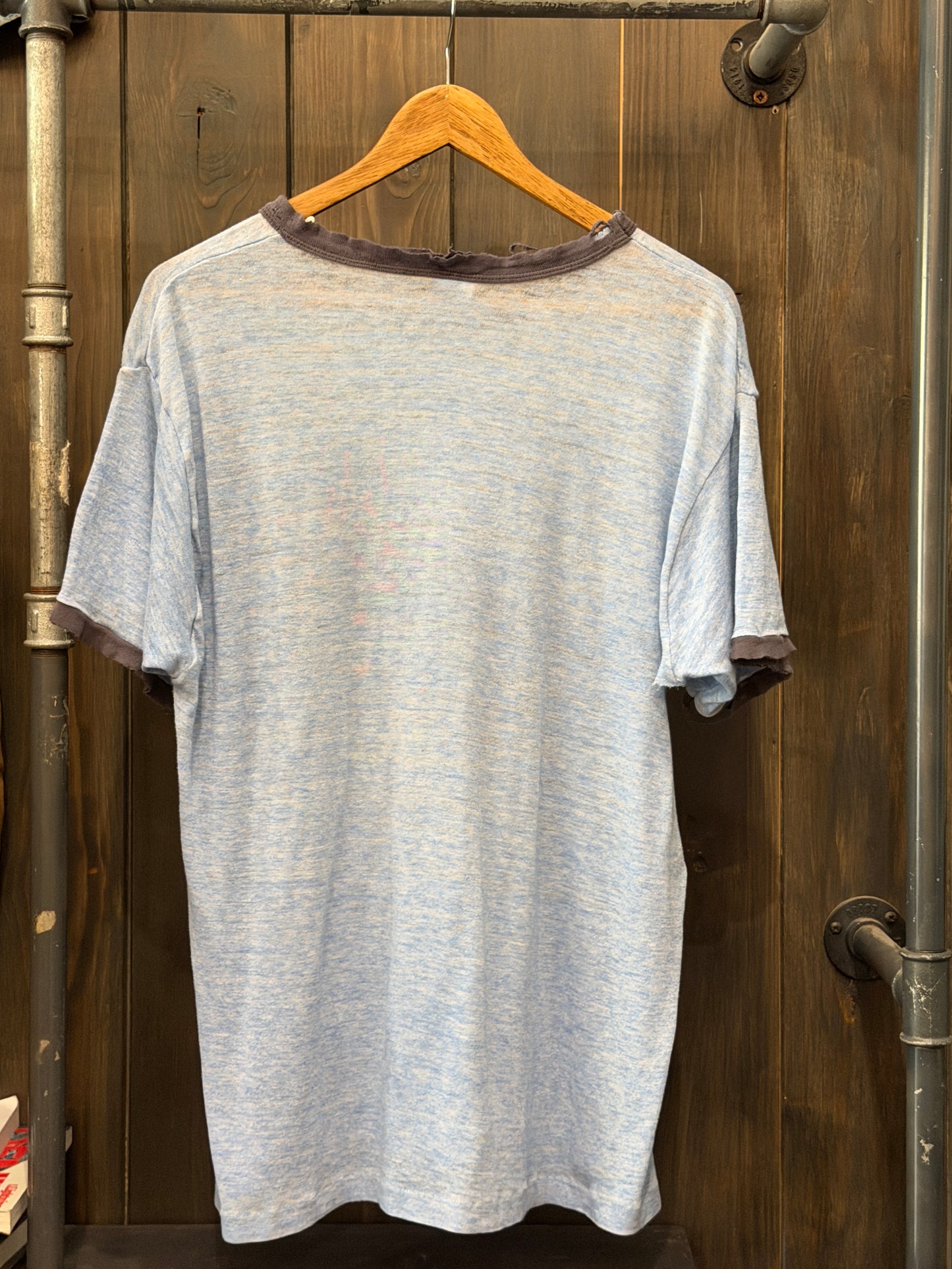 1970/80s Light Distressed Novelty ringer T-shirt
