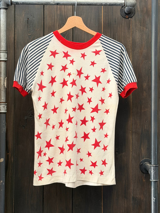 1980/90s Americana Star Print Raglan T-shirt