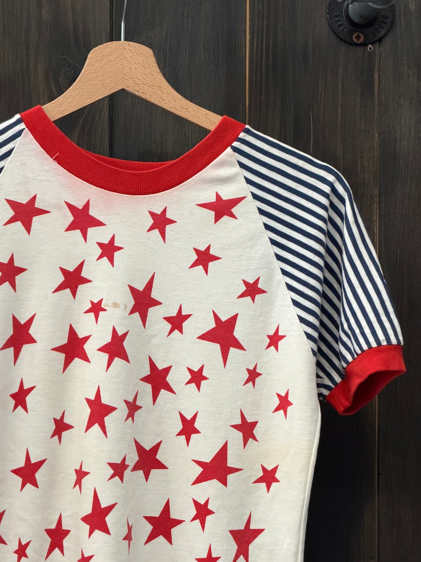 1980/90s Americana Star Print Raglan T-shirt