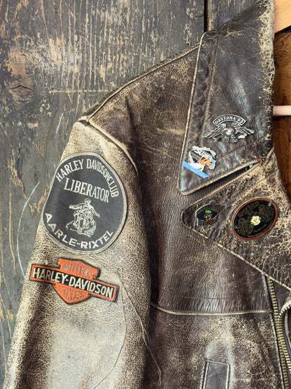 1980s "DE WERKMAN"  Leather Biker Jacket