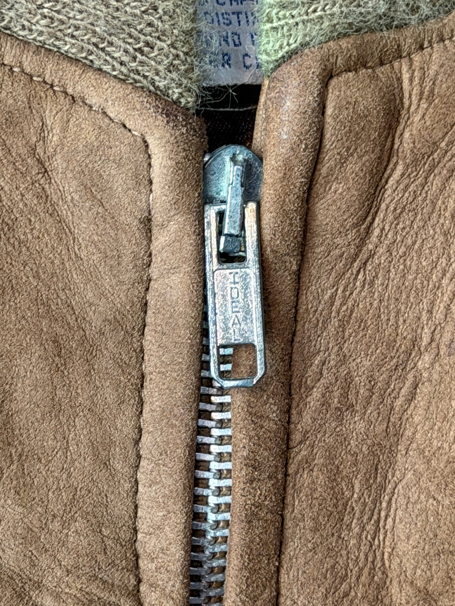 1970s Brown Suede Bomber Jacket