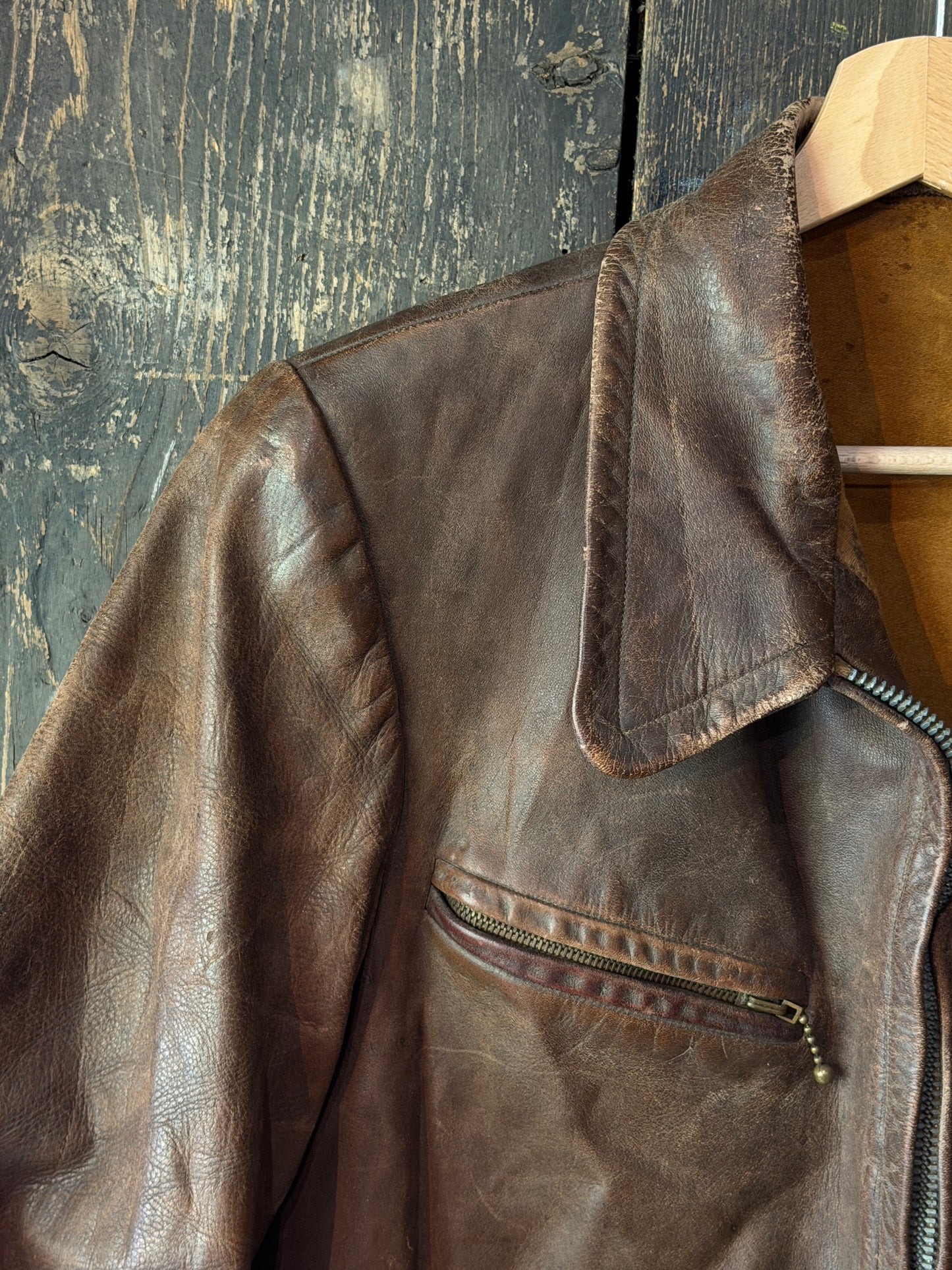 1960s German Leather Jacket