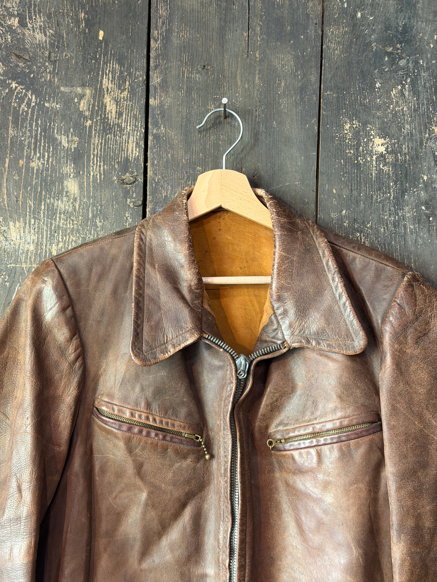 1960s German Leather Jacket