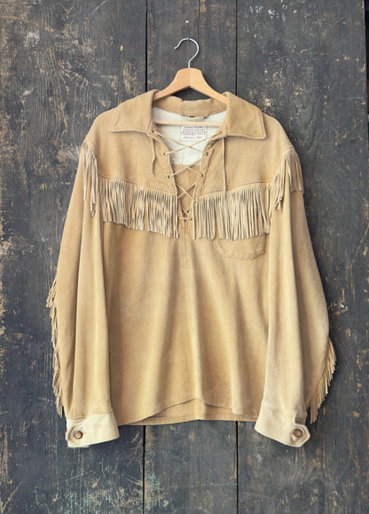 1950s Trading Post Deerskin Leather Fringe Jacket