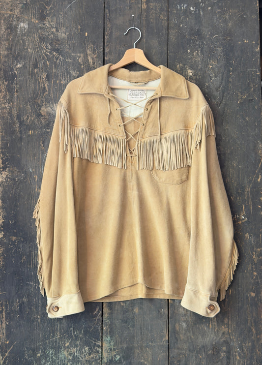 1950s Trading Post Deerskin Leather Fringe Jacket