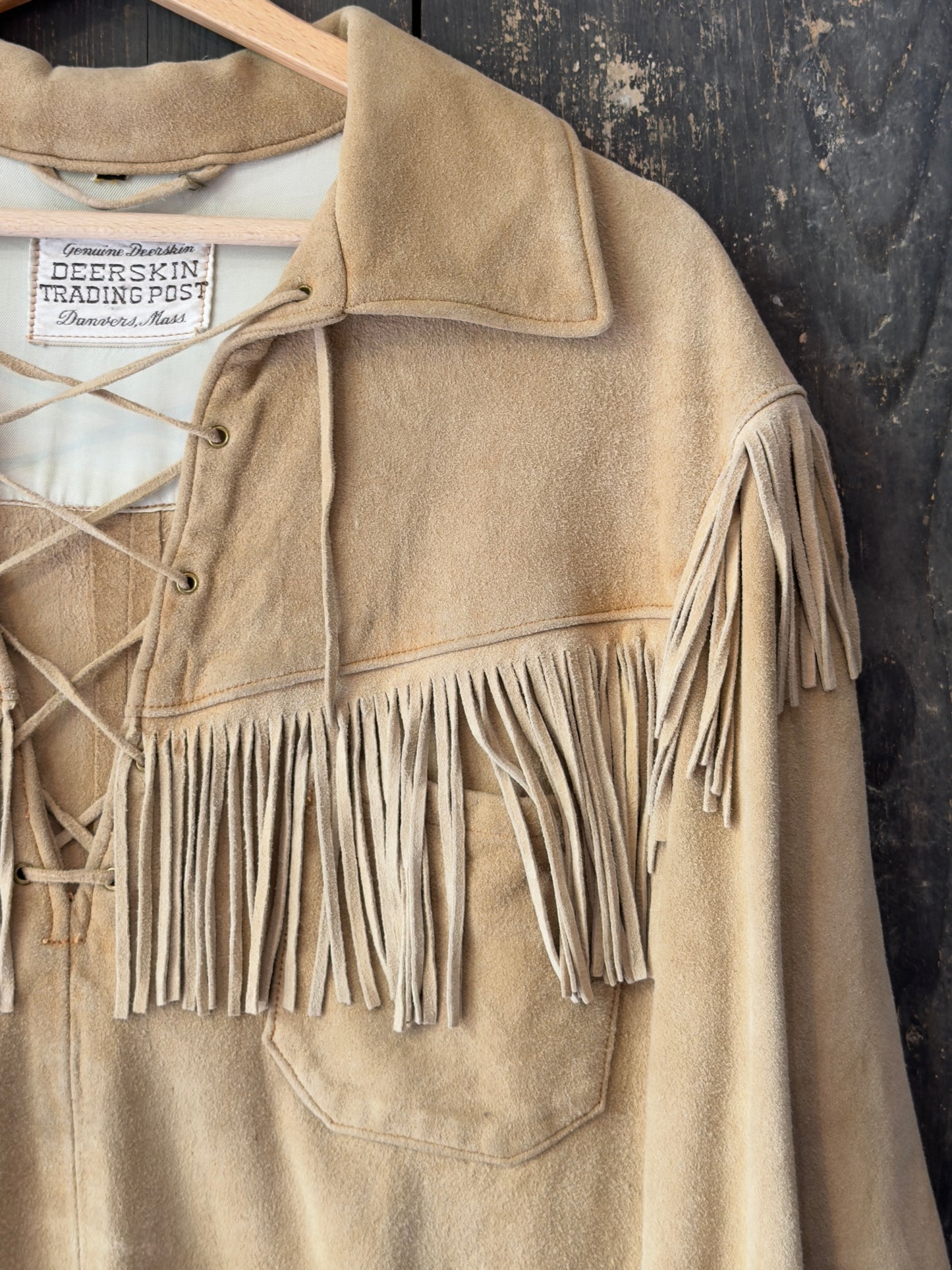 1950s Trading Post Deerskin Leather Fringe Jacket