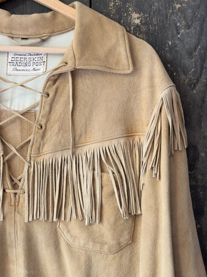 1950s Trading Post Deerskin Leather Fringe Jacket