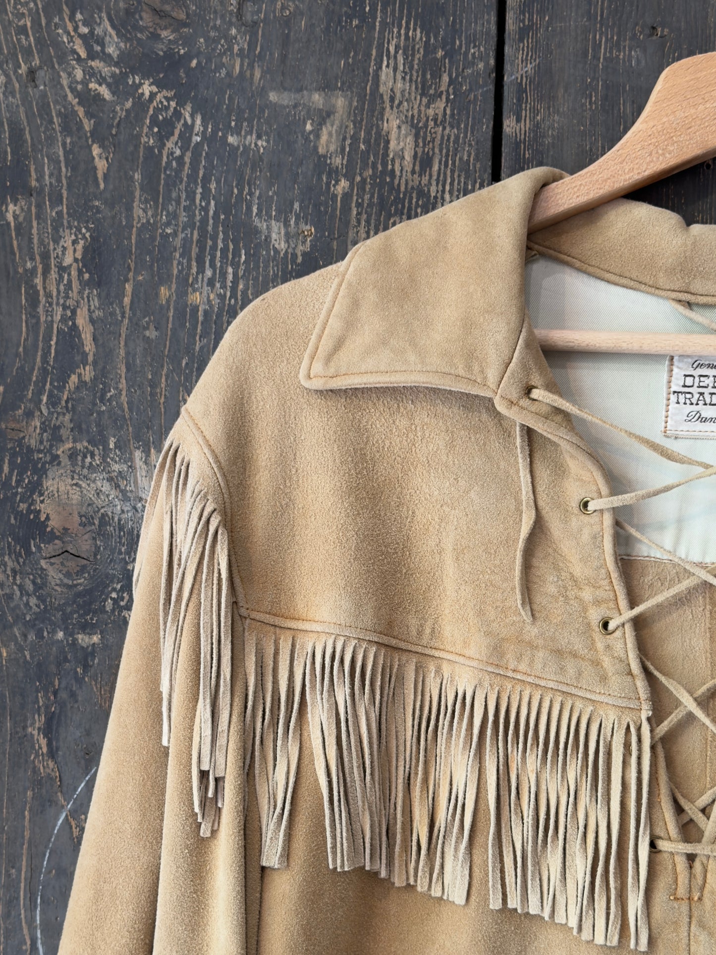 1950s Trading Post Deerskin Leather Fringe Jacket