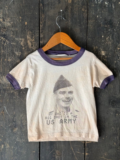 1960/70s Military Novelty Kids Ringer T-shirt