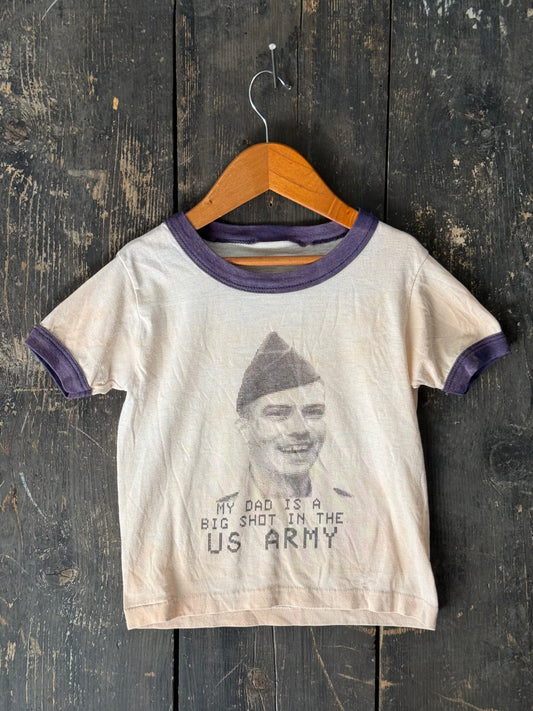 1960/70s Military Novelty Kids Ringer T-shirt