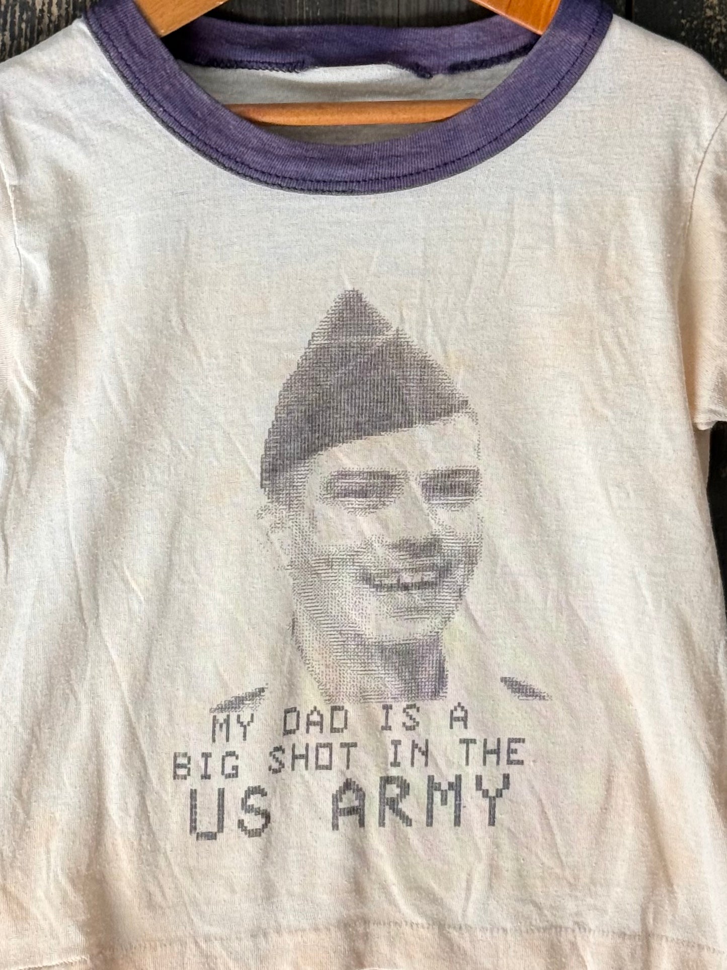 1960/70s Military Novelty Kids Ringer T-shirt