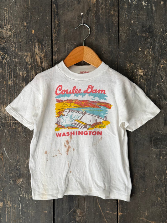 1960s Coulee Dam Washington Made in Japan Souvenir Kids T-shirt