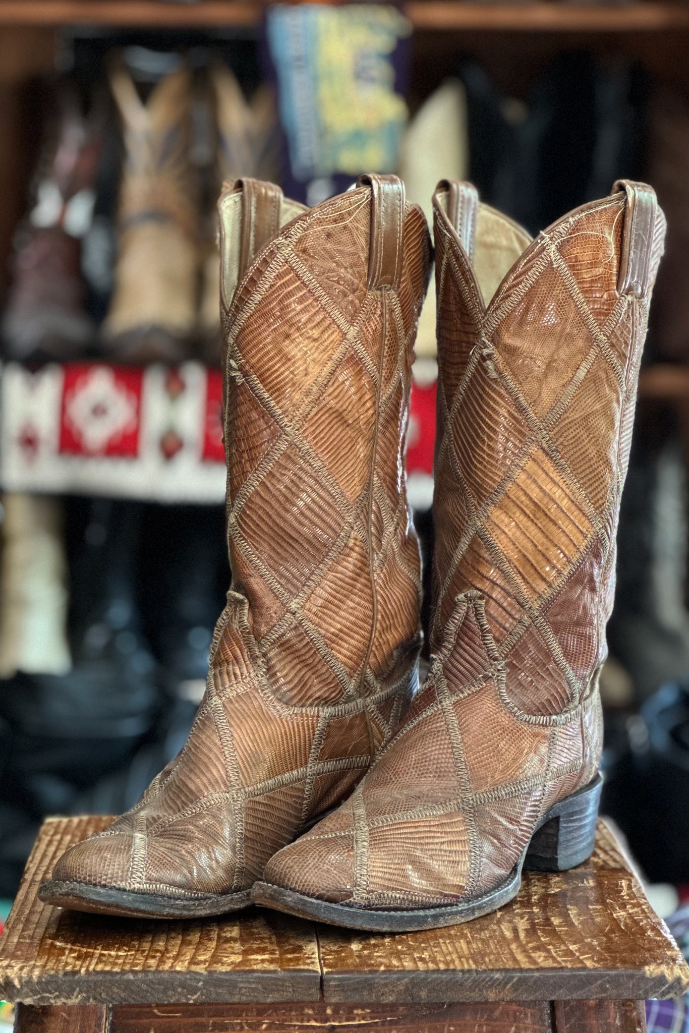 CowBoy Boots TONY LAMA lizard | UNION FADE VINTAGE MILANO