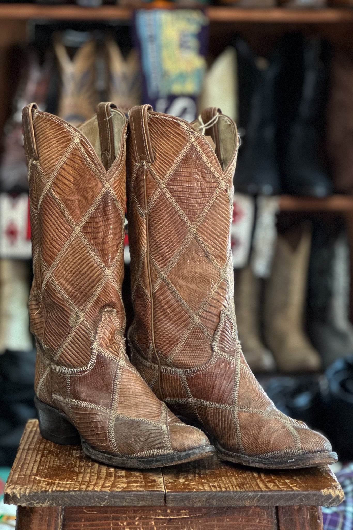 CowBoy Boots TONY LAMA lizard | UNION FADE VINTAGE MILANO